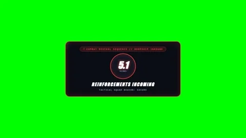 Cyberpunk Respawn Countdown Timer UI on Green Screen Stock Footage 345215988