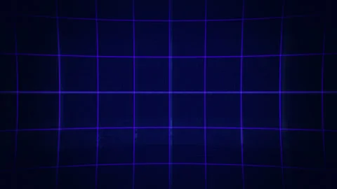 Cyberpunk Retro Grid 80s Blue Neon Curved Screen Sci-Fi Background Loop Vidéo 340402646