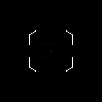 Cyberpunk style element. Futuristic rectangle cyber aim. Stock Illustration