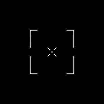 Cyberpunk style element. Square tech design target. Stock Illustration