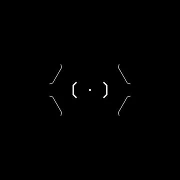 Cyberpunk style element. Tech design target. Illustrazione stock