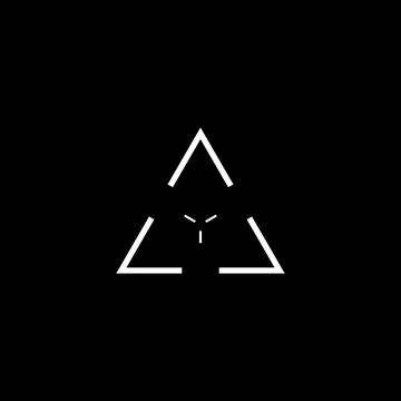 Cyberpunk style element, triangle design target. Stock Illustration