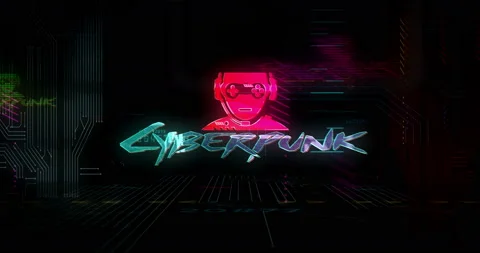 Cyberpunk style intro theme Stock Footage 145465267