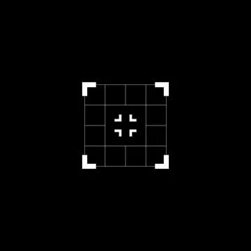 Cyberpunk style rectangle HUD target. Futuristic GUI square target Stock Illustration
