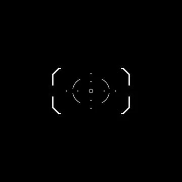 Cyberpunk style target, aim, sight. Stock Illustration