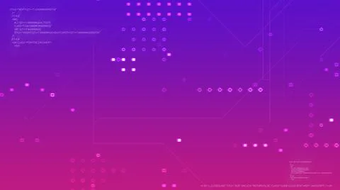 Cyberpunk style technology background Stock Illustration