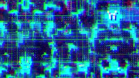 Cyberpunk technology background Stock Illustration