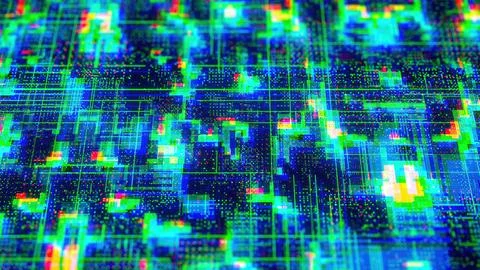 Cyberpunk technology background Stock Illustration