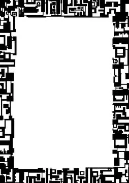 Cyberpunk vector frame Stock Illustration