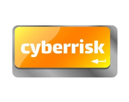 Cyberrisk . Close up of keyboard, enter computer key. Stock Illustration