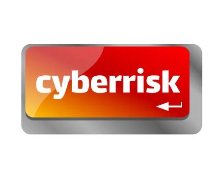 Cyberrisk . Close up of keyboard, enter computer key. Illustrazione stock