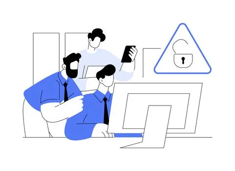 Cybersecurity abstract concept vector illustration. Stock Illustration