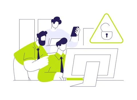 Cybersecurity abstract concept vector illustration. Stock Illustration