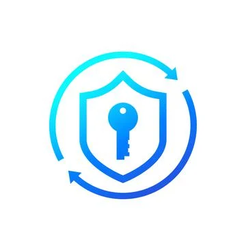 Cybersecurity, access and data protection icon Illustrazione stock