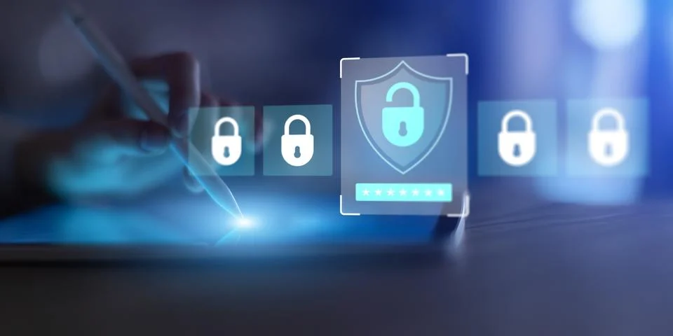 Cybersecurity Access Control System for Data Protection and User Authenticati Stock Photos