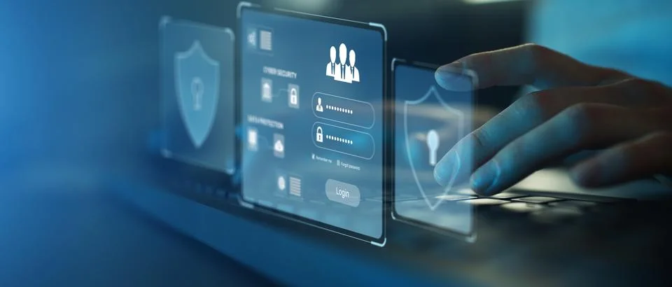 Cybersecurity Access Control System for User Authentication and Data Protecti Stock Photos