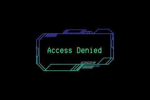 Cybersecurity Access Denied Digital Interface Stock Illustration