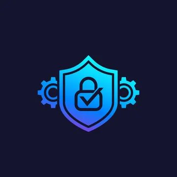 Cybersecurity, access protection vector icon イラスト素材