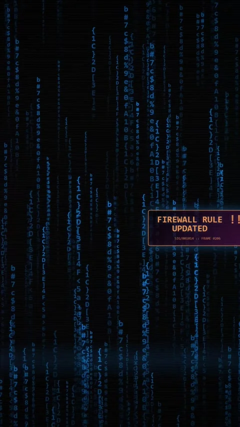 Cybersecurity Alert Token Validation Failed Digital Background Stock Footage 335344612