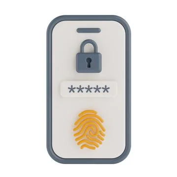 Cybersecurity And Access Protection Concept. Smartphone With Password, Padl.. Stock Illustration