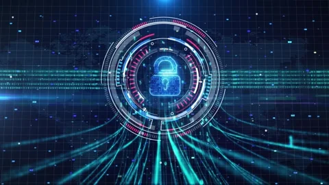Cybersecurity and Big Data Password Lock Stock Footage 307154312