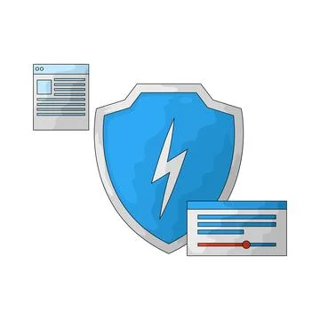 Cybersecurity and data privacy illustration Stock Illustration