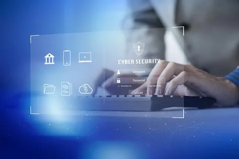 Cybersecurity and data privacy protection concept. And Internet network secur Stock Photos