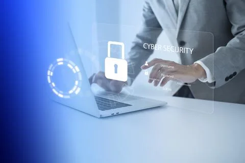 Cybersecurity and data privacy protection concept. And Internet network secur Stock Photos