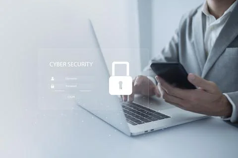 Cybersecurity and data privacy protection concept. And Internet network secur Stock Photos