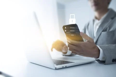 Cybersecurity and data privacy protection concept. And Internet network secur Stock Photos