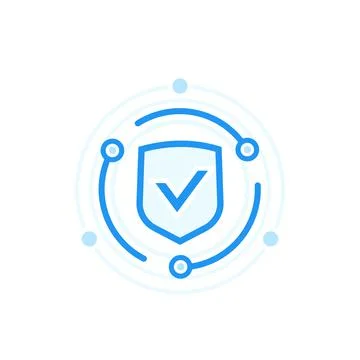 Cybersecurity and data protection concept, vector icon イラスト素材