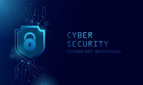Cybersecurity and data protection template background concept Illustrazione stock