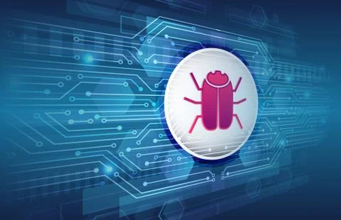 Cybersecurity and information or network protection. Concept of computer data Stock Illustration