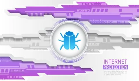 Cybersecurity and information or network protection. Concept of computer data 스톡 일러스트
