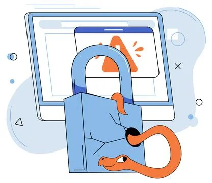 Cybersecurity and information or network protection. Future cyber technology Stock Illustration