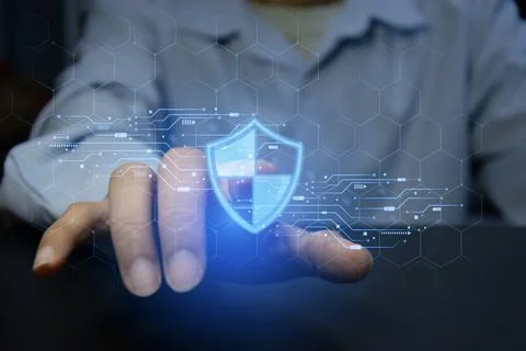 Cybersecurity and Internet Security Protect business and financial transact.. Stock Photos