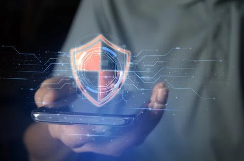 Cybersecurity and Internet Usage Concepts Foto stock