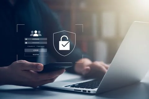 Cybersecurity and privacy concept of data protection, secure encryption tec.. Stock Photos