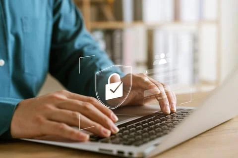 Cybersecurity and privacy concept of data protection, secure encryption tec.. Stock Photos