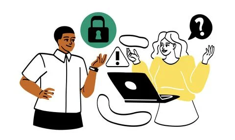 Cybersecurity and Spyware development concept Stock Illustration