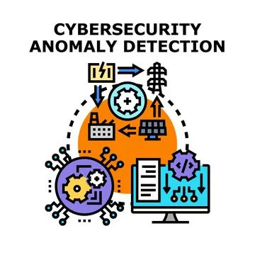 Cybersecurity anomaly detection system vector concept Stock Illustration