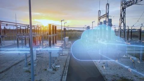 Cybersecurity big data center cloud computing. Graphic Stock Photos