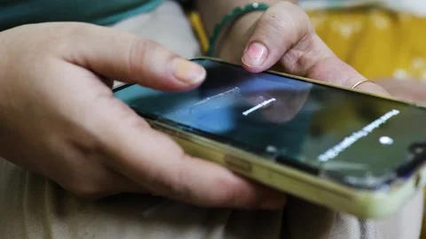 Cybersecurity breach attempt on phone with wrong password Stock Footage 319834503