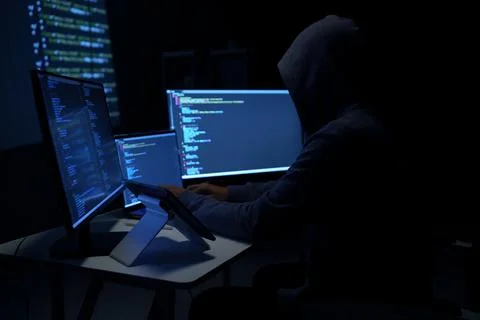 Cybersecurity Breach Risk From Hacker Activity 스톡 사진