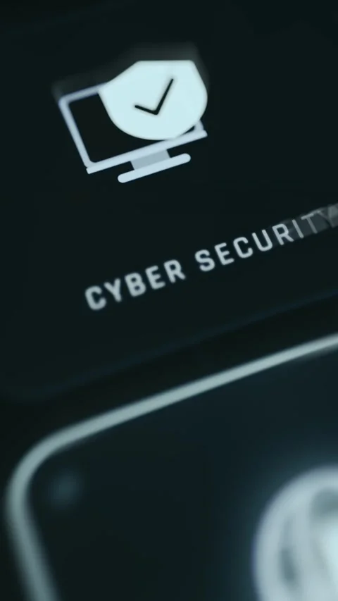 Cybersecurity Breach Warning Close Up showing secure data Stock Footage 337394320