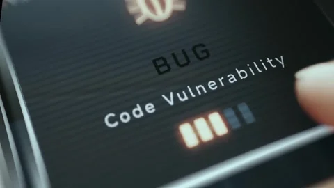 Cybersecurity Breach Warning Data Display with animated metrics Stock Footage 337395353