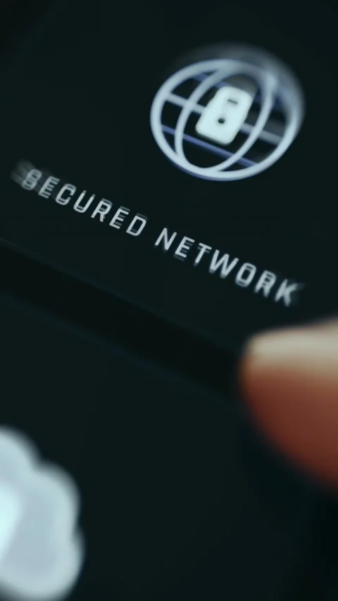 Cybersecurity Breach Warning Shallow Focus showing secure data Stock Footage 337394309