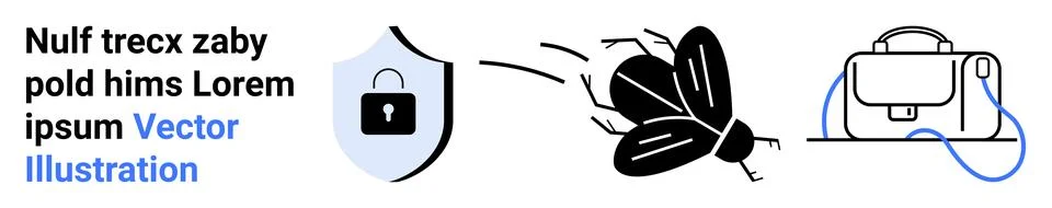 Cybersecurity, bug fixing, data protection, secure storage, problem-solving,  库存插图