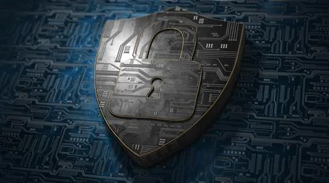 Cybersecurity cloud computing safety of data from viruses malware and hacking Stock Illustration