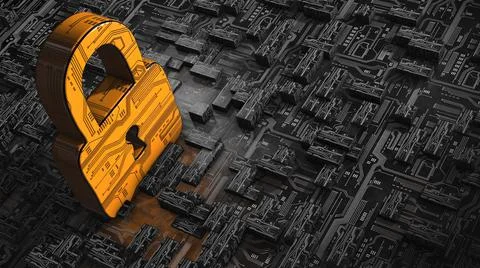 Cybersecurity cloud computing safety of data from viruses malware and hacking Stock Illustration